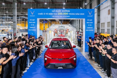 Nhà máy VinFast Hải Phòng xuất xưởng chiếc ô tô điện thứ 200.000 trong năm 2025
