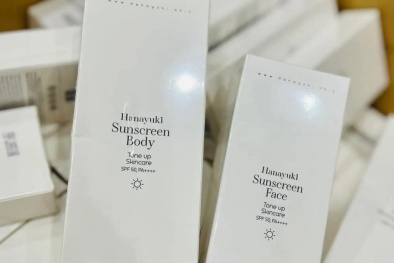 Kem chống nắng Hanayuki Sunscreen Body được xác định là hàng giả
