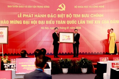 Phát hành bộ tem bưu chính 'Chào mừng Đại hội đại biểu toàn quốc lần thứ XIV của Đảng'