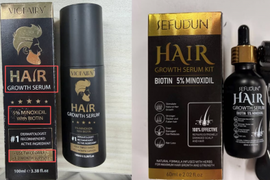 Thu hồi gần 90.000 chai tinh chất kích thích mọc tóc chứa độc tố nguy hiểm