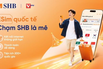 Kết nối Internet toàn cầu với dịch vụ thanh toán eSIM Data trên SHB SAHA
