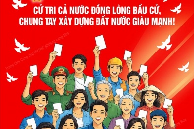 Cử tri cả nước đồng lòng bầu cử, chung tay xây dựng đất nước giàu mạnh