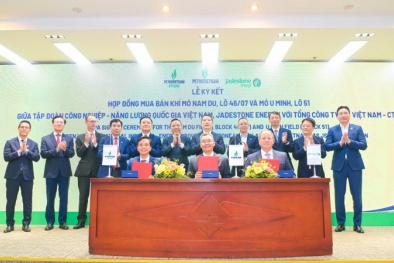 Petrovietnam/PV GAS ký kết văn kiện Dự án phát triển mỏ Nam Du – U Minh, góp phần đảm bảo an ninh năng lượng