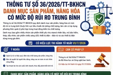 Mũ bảo hiểm, dầu nhờn, đèn LED... thuộc nhóm hàng hóa rủi ro trung bình