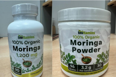 Thu hồi thực phẩm bổ sung hữu cơ TNVitamins Organic Moringa do nguy cơ nhiễm Salmonella