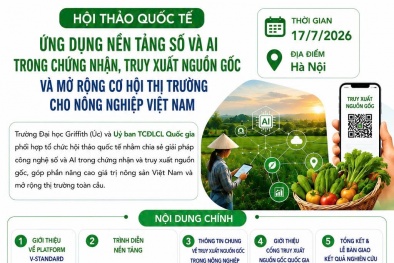 Sắp diễn ra hội thảo ứng dụng nền tảng số và AI trong chứng nhận, truy xuất nguồn gốc