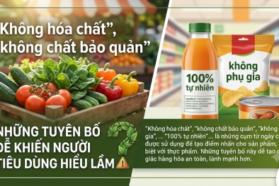 'Không hóa chất', 'không chất bảo quản': Cẩn trọng những lời quảng cáo dễ gây hiểu lầm