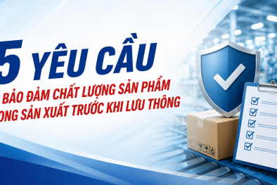 5 yêu cầu bảo đảm chất lượng sản phẩm trong sản xuất trước khi lưu thông 