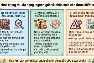 Đồ chơi trẻ em dịp Trung thu đa dạng, nguồn gốc và nhãn mác được kiểm soát chặt chẽ