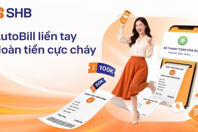 Hoàn tiền đến 200.000 đồng khi thanh toán hóa đơn tự động trên SHB SAHA
