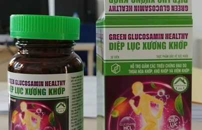 Diệp lục xương khớp Green Glucosamine Healthy quảng cáo sai công dụng, lừa dối người dùng?