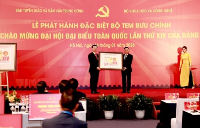 Phát hành bộ tem bưu chính 'Chào mừng Đại hội đại biểu toàn quốc lần thứ XIV của Đảng'