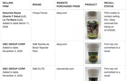 FDA cảnh báo thực phẩm chức năng giảm cân chứa chất cực độc tràn lan trên Amazon, eBay