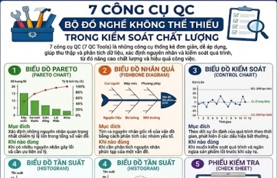 7 công cụ QC: 'Bộ đồ nghề' không thể thiếu trong kiểm soát chất lượng