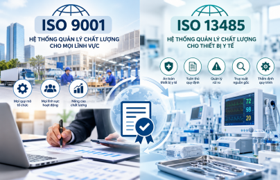 ISO 9001 và ISO 13485: Khác biệt trong quản lý chất lượng và an toàn thiết bị y tế