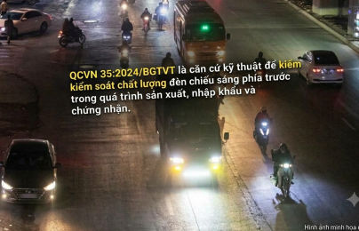 QCVN 35:2024/BGTVT về đèn chiếu sáng phía trước phương tiện giao thông cơ giới