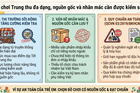 Đồ chơi trẻ em dịp Trung thu đa dạng, nguồn gốc và nhãn mác được kiểm soát chặt chẽ