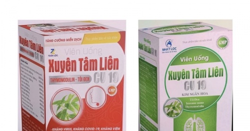 Xuất hiện 2 sản phẩm Xuyên Tâm Liên giả mạo ghi có công dụng kháng COVID-19 - Vimarsana News
